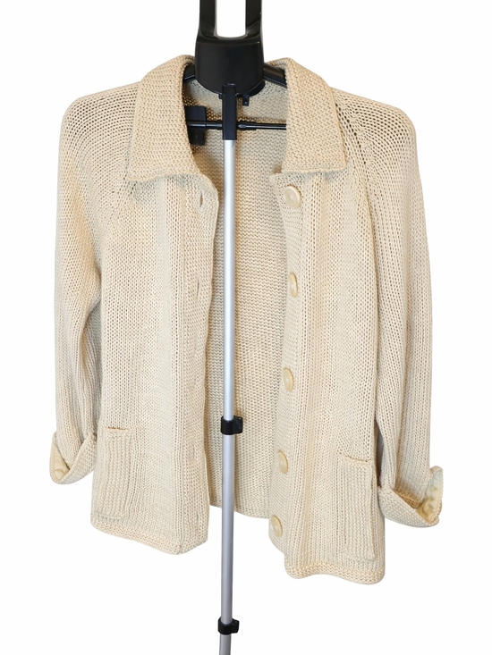 Ralph Lauren Jackets & Blazers - Lauren Ralph Lauren Cream Knit Button-Up Jacket